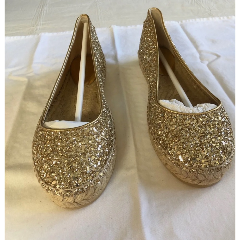 Jimmy Choo golden flats/espadrilles